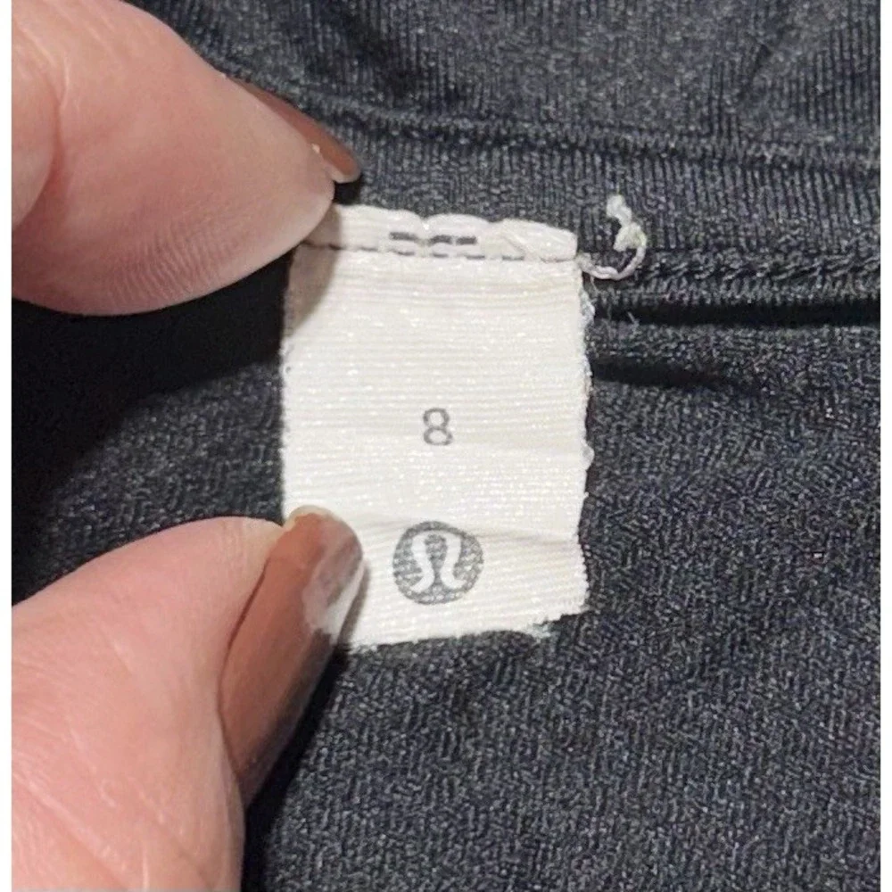 Lululemon Womens Black Sleeveless Collared Polo Top Size 8 Stretch Athletic